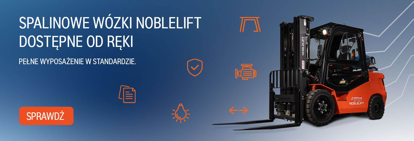 Spalinowe wózki widłowe Noblelift dostępne od ręki